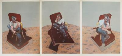 Francis Bacon : Three Studies for Portrait of Lucian Freud, 1966 - Lithographie 2
