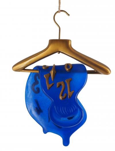 Salvador Dali : Montre Molle Suspendue - Sculpture originale, pate de verre DAUM, Signée