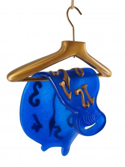 Salvador Dali : Montre Molle Suspendue - Sculpture originale, pate de verre DAUM, Signée 2