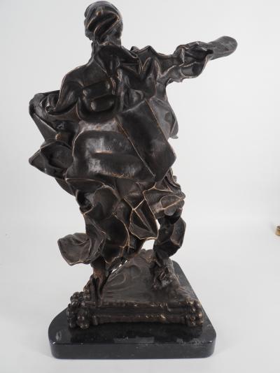 Salvador Dali : Don Quichotte dans le vent, 1969 - Sculpture originale en bronze, signée 2