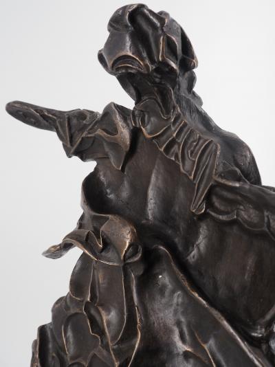 Salvador Dali : Don Quichotte dans le vent, 1969 - Sculpture originale en bronze, signée 2