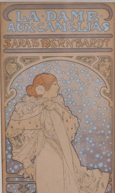 Alphonse MUCHA : La Dame aux camélias (Sarah Bernhardt), 1897 - Lithographie originale signée 2