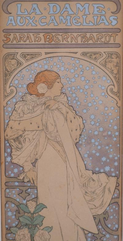 Alphonse MUCHA : La Dame aux camélias (Sarah Bernhardt), 1897 - Lithographie originale signée 2