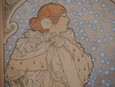 Alphonse MUCHA : La Dame aux camélias (Sarah Bernhardt), 1897 - Lithographie originale signée 2