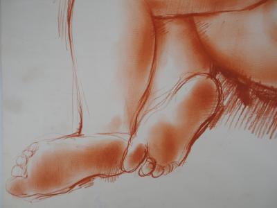 Antoniucci Volti : Modèle endormi - Dessin original signé 2
