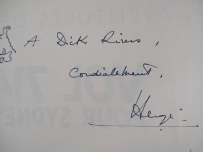 HERGE : Tintin et Milou - Dessin original dédicacé, signé 2