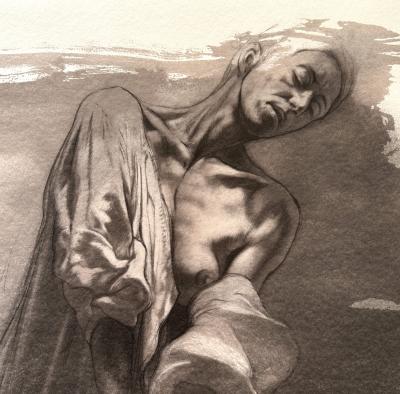 Ernest Pignon-Ernest - Corps d’extase V, 2004  - Lithographie originale signée numérotée au crayon 2