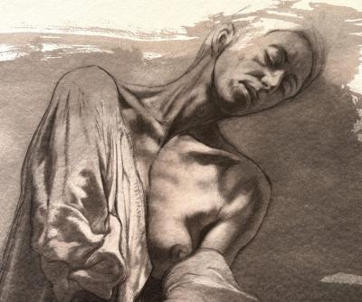 Ernest Pignon-Ernest - Corps d’extase V, 2004  - Lithographie originale signée numérotée au crayon 2