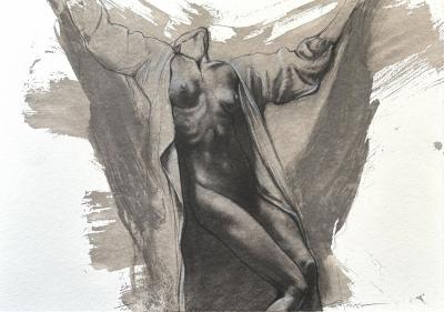 Ernest Pignon-Ernest - Corps d’extase - Lithographie originale signée numérotée au crayon