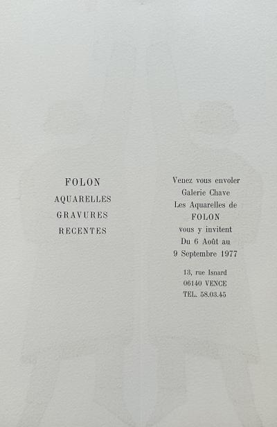 Jean-Michel FOLON - Homme et son double, 1977 2