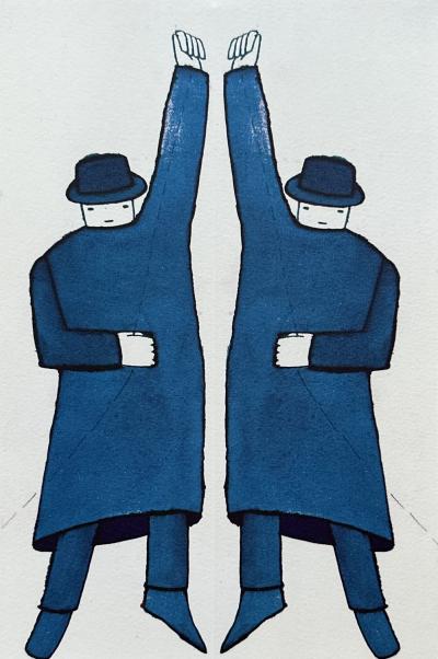 Jean-Michel FOLON - Homme et son double, 1977 2