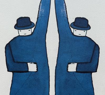 Jean-Michel FOLON - Homme et son double, 1977 2