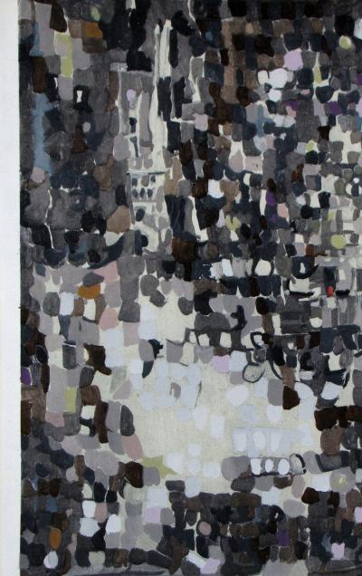 Maria Helena VIEIRA DA SILVA ( d'après ) - Peinture, 1956 - Pochoir en couleurs signé 2