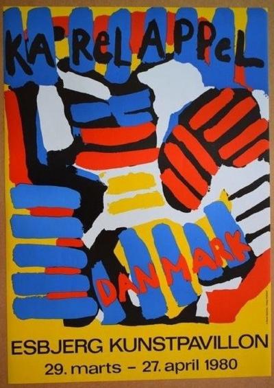 Karel Appel - Exposition Esbjerg Kunstpavillon, 1980 - Affiche originale 2
