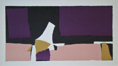Nicolas DE STAËL (after) - Composition Violette, 1965 - Lithograph in colors 2