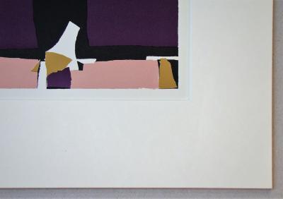 Nicolas DE STAËL (after) - Composition Violette, 1965 - Lithograph in colors 2
