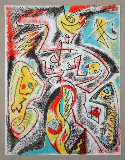 André MASSON - Composition pour édition XXe Siècle,1969 - Lithographie originale 2