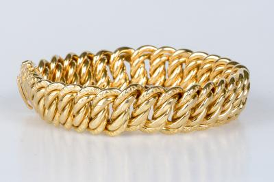 Bracelet en or jaune 18 carats en maille américaine 2