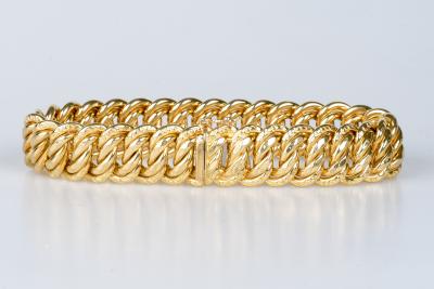 Bracelet en or jaune 18 carats en maille américaine 2