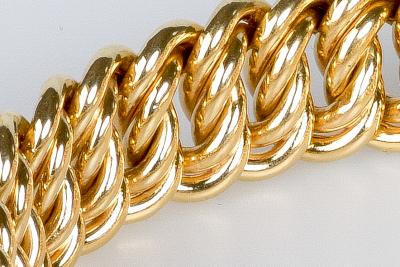 Bracelet en or jaune 18 carats en maille américaine 2