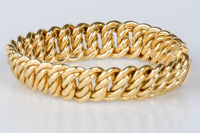 Bracelet en or jaune 18 carats en maille américaine 2