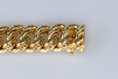 Bracelet en or jaune 18 carats en maille américaine 2