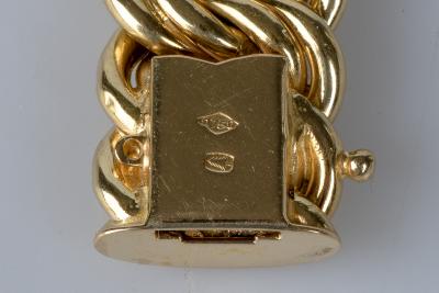 Bracelet en or jaune 18 carats en maille américaine 2