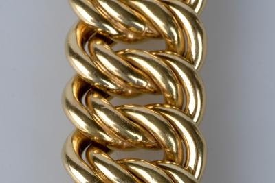Bracelet en or jaune 18 carats en maille américaine 2