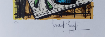 Bernard Buffet  - La cafetière (1986) - Lithographie originale signée au crayon 2