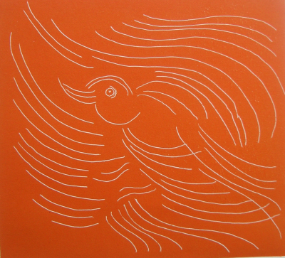 Manuel Cargaleiro  Um melro Portugues (2006)  Gravure orignale signée au crayon dédicacée 2