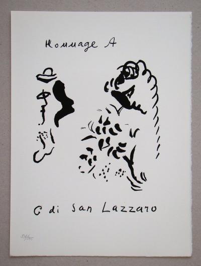 Marc CHAGALL - Hommage à San Lazzaro, 1975 - Lithographie originale 2