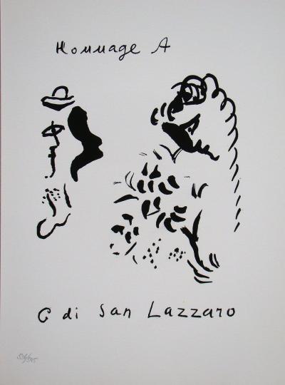 Marc CHAGALL - Hommage à San Lazzaro, 1975 - Lithographie originale 2