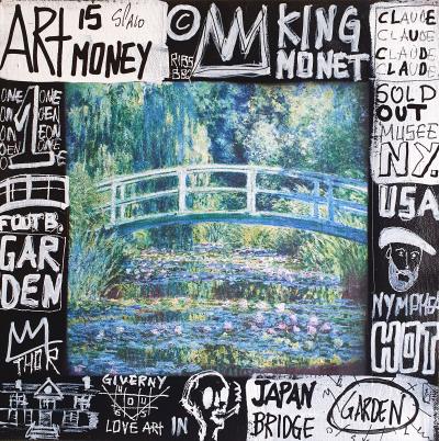 SPACO - Monet garden , 2023 - Technique mixte sur toile 2