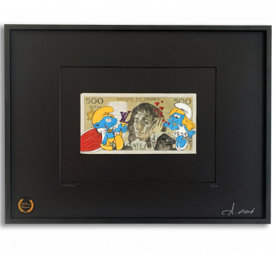 Cisco - Kisses, 2024 - Acrylique sur billet 2