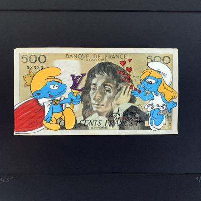 Cisco - Kisses, 2024 - Acrylique sur billet 2