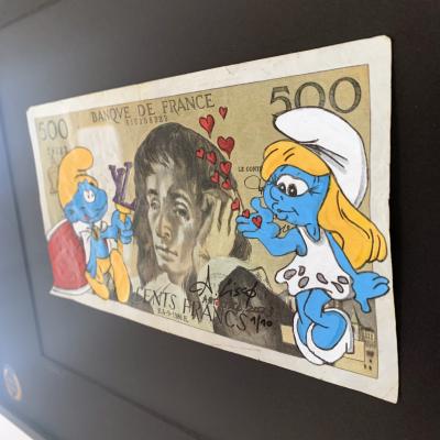 Cisco - Kisses, 2024 - Acrylique sur billet 2