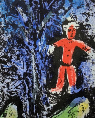 Marc CHAGALL - Le profil et l’enfant rouge, 1960 - Lithographie originale 2