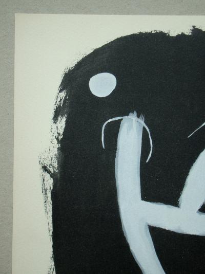 Joan MIRO (d’après) - Figure dans la nuit, 1967 - Lithographie au pochoir 2