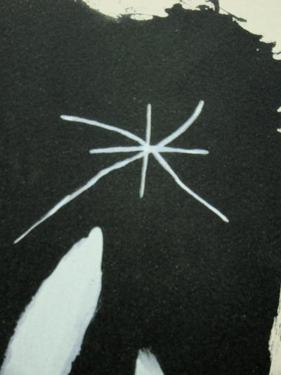Joan MIRO (d’après) - Figure dans la nuit, 1967 - Lithographie au pochoir 2