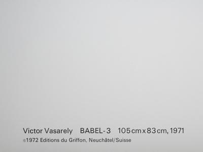 Victor VASARELY (d’après) - Progression 1, BABEL 3, 1972 - Héliogravure 2