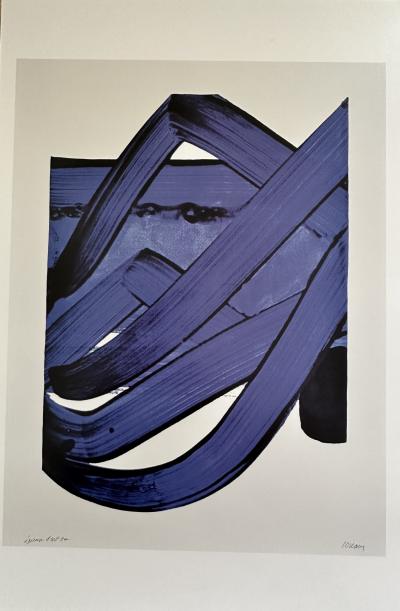PIERRE SOULAGES (D’APRÈS) - SERIGRAPHIE N°18 1988 - AFFICHE ORIGINALE MUSÉE SOULAGES 2