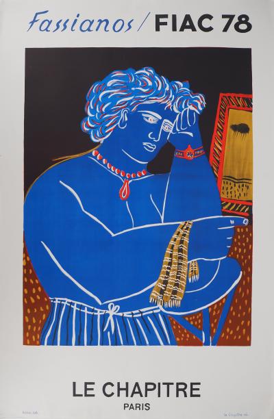 Alekos FASSIANOS : Penseur à la montre (FIAC1978) - Lithographie originale 2