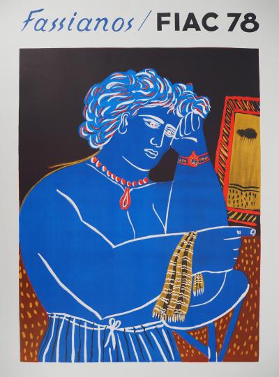 Alekos FASSIANOS : Penseur à la montre (FIAC1978) - Lithographie originale 2