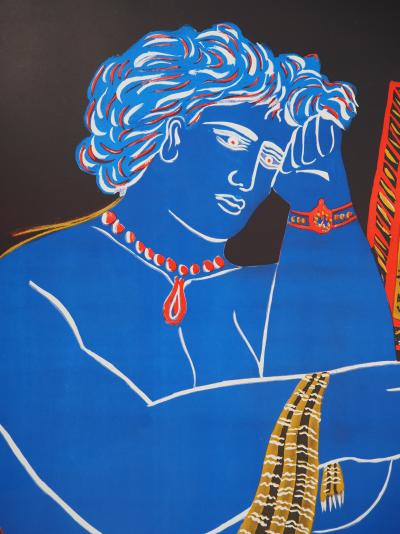 Alekos FASSIANOS : Penseur à la montre (FIAC1978) - Lithographie originale 2
