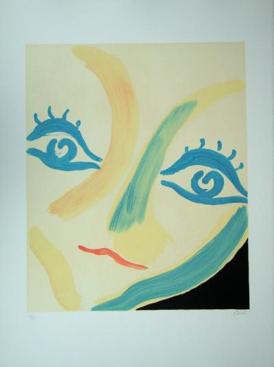 Virgilio GUIDI - Volto, 1982 - Lithographie signée et numérotée 2