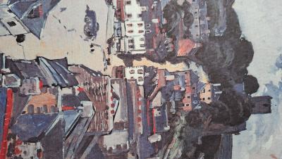 Mathurin Méheut (d’après) (1882-1958) - Lamballe, vu du clocher Saint-Jean - Impression numérique 2