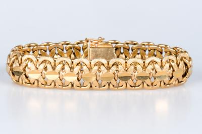 Bracelet en or jaune 18 carats, maille souple fantaisie 2