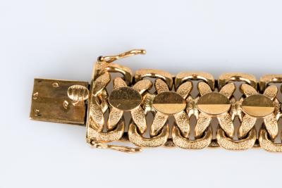 Bracelet en or jaune 18 carats, maille souple fantaisie 2