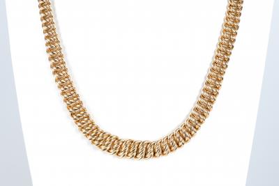 Collier or jaune 18 carats maille américaine 2