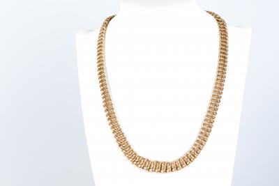 Collier or jaune 18 carats maille américaine 2